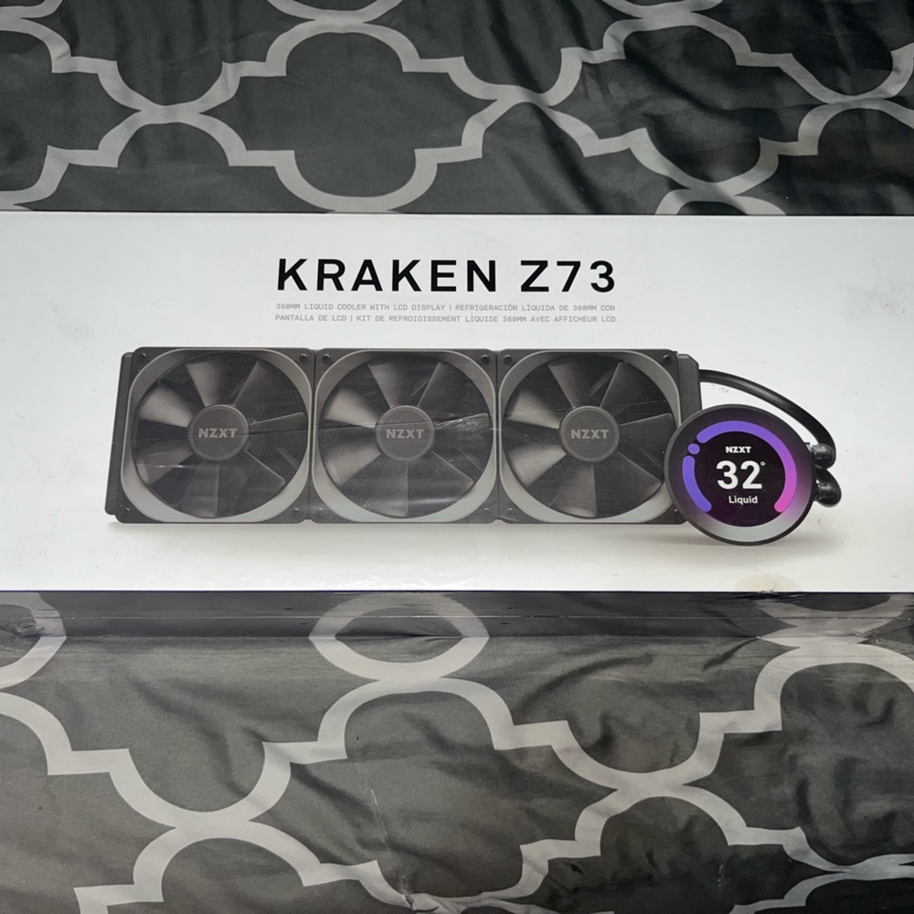 NZXT Z73 Kraken AIO liquid cooler with LCD display screen